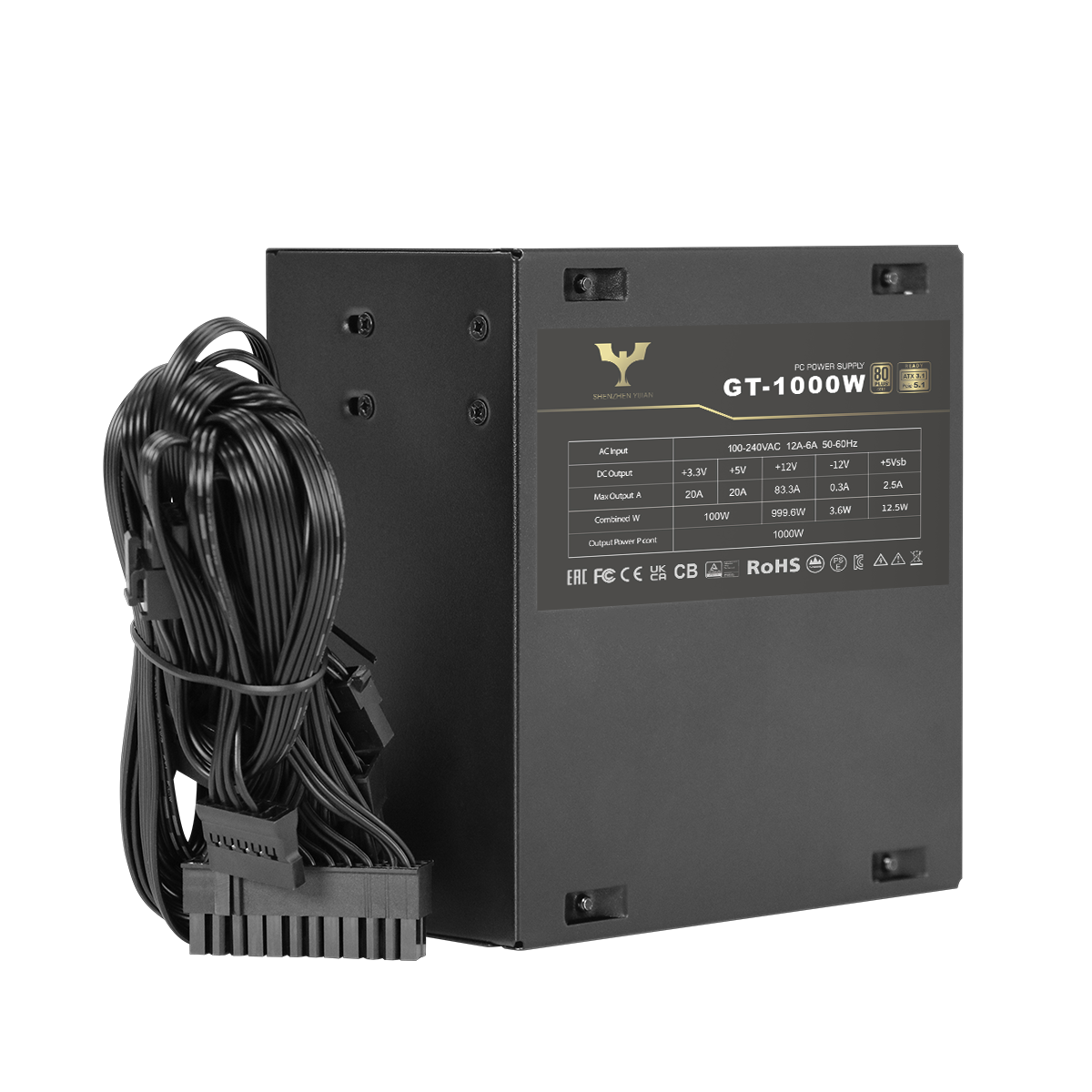 80Plus Gold GT-1000W
